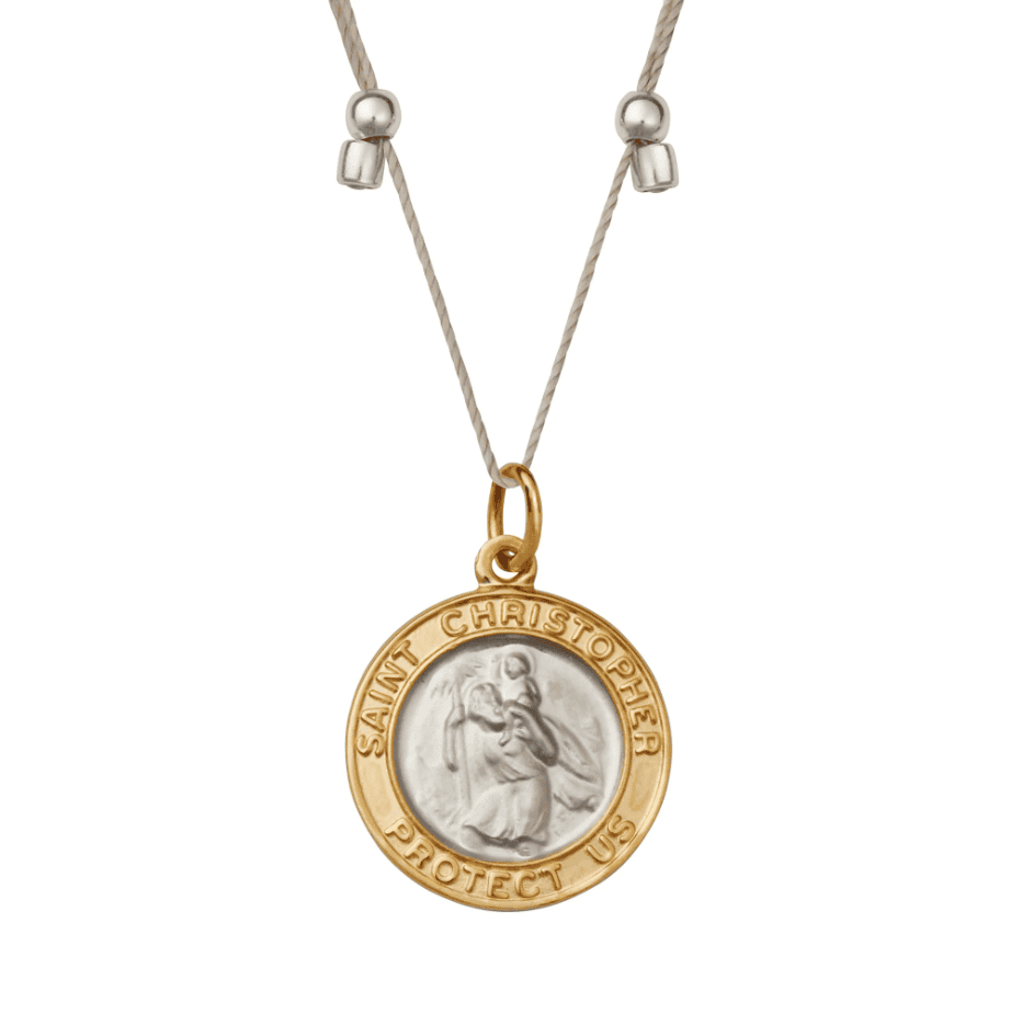 Personalised Sterling Silver St Christopher Necklace | Hurleyburley